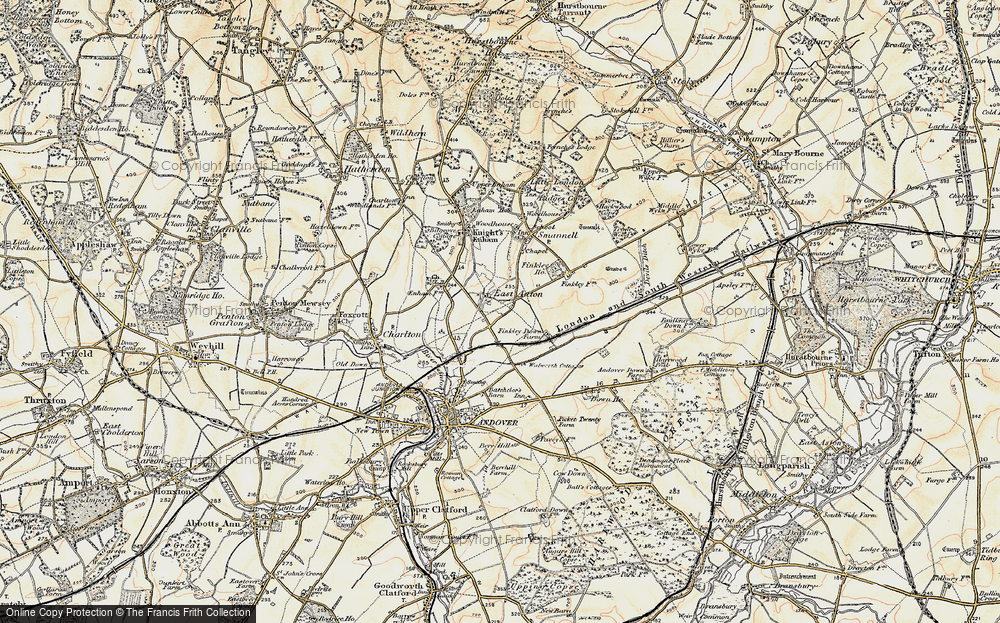 Old Map of East Anton, 1897-1900 in 1897-1900
