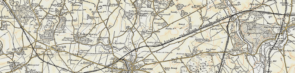 Old map of East Anton in 1897-1900