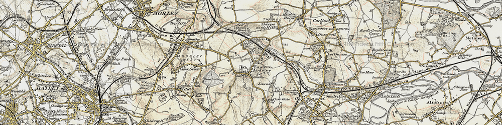 Old map of East Ardsley in 1903