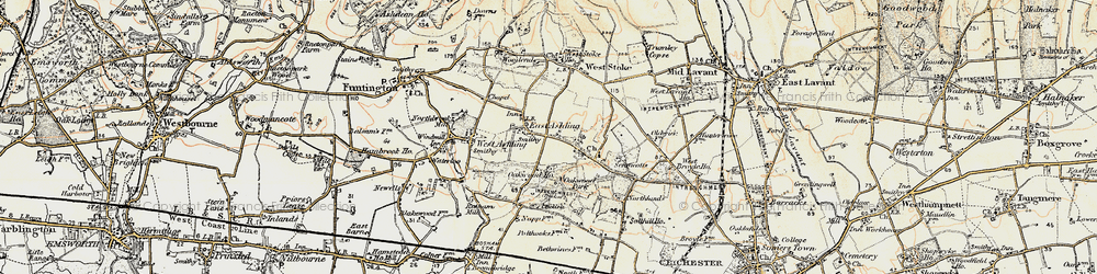 Old map of East Ashling in 1897-1899