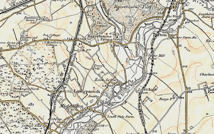 Old map of Hurstbourne Priors in 1897-1900