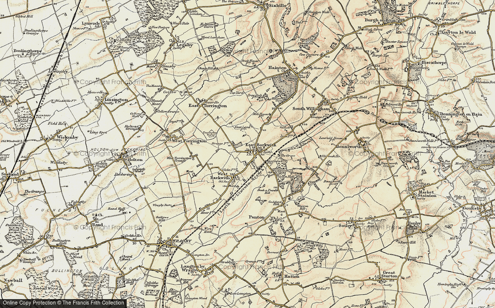 Old Map of Historic Map covering Back o' Frank's Hill in 1902-1903