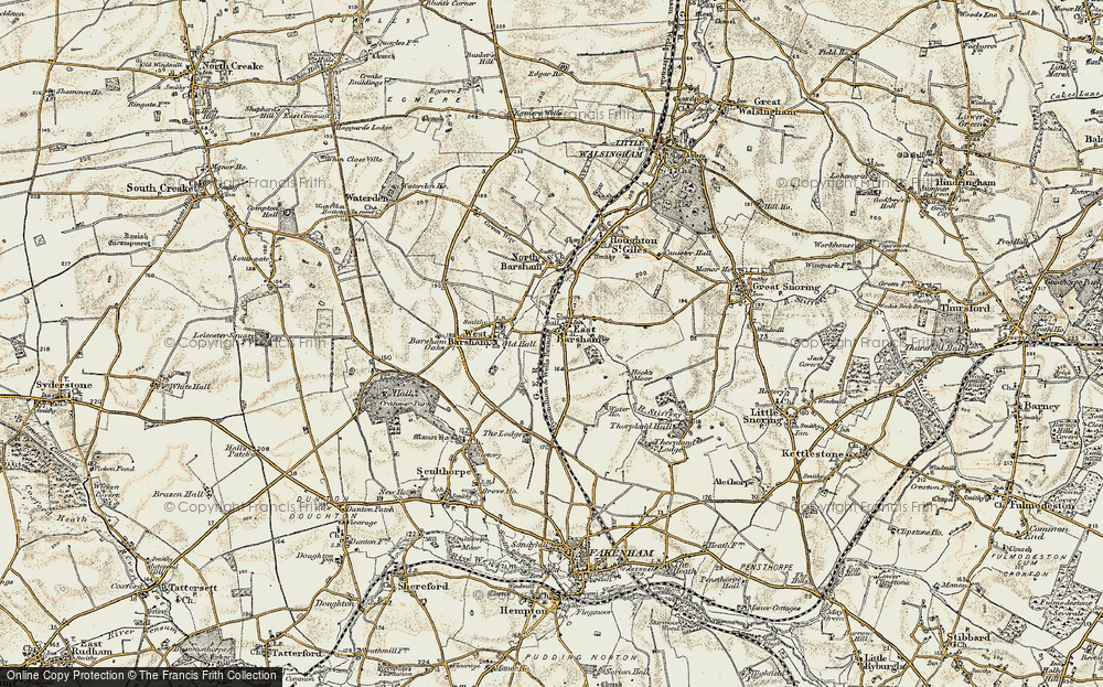 Old Map of East Barsham, 1901-1902 in 1901-1902