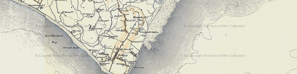Old map of East Beach in 1897-1899