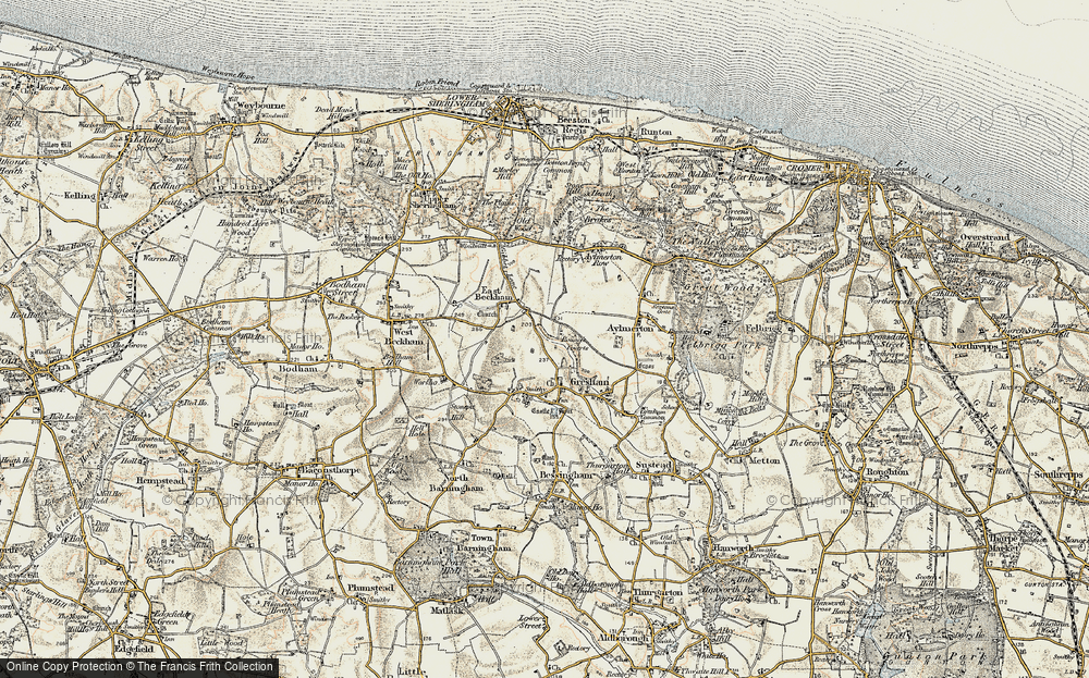 Old Map of East Beckham, 1901-1902 in 1901-1902
