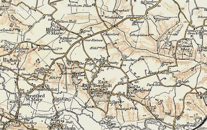 Old map of Ackworth Ho in 1898-1901