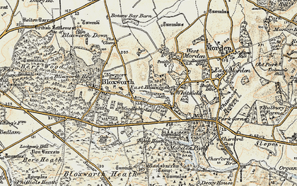 Old map of Woolsbarrow (Fort) in 1897-1909