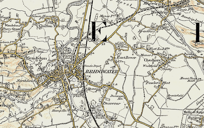 Old map of East Bower in 1898-1900