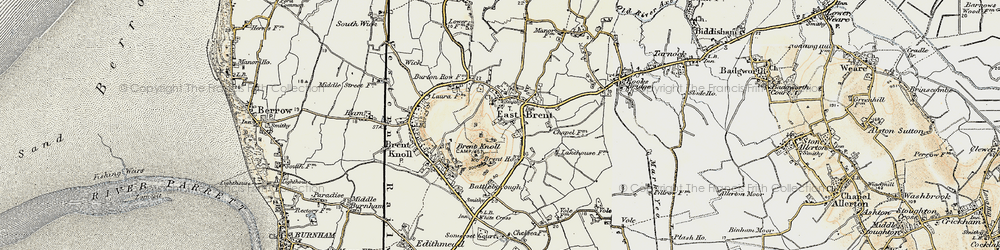 Old map of East Brent in 1899-1900