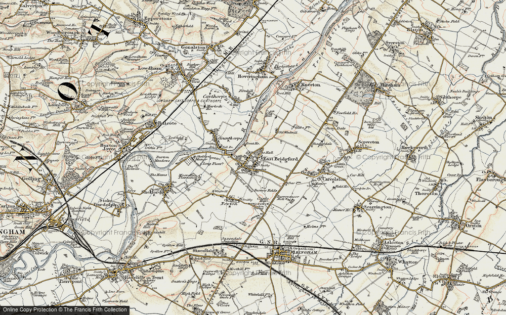 Old Map of East Bridgford, 1902-1903 in 1902-1903