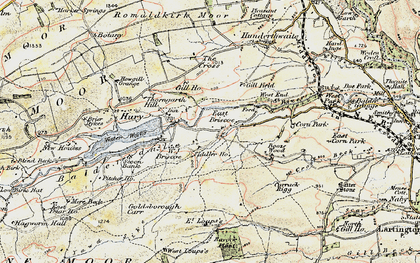 Old map of East Briscoe in 1903-1904