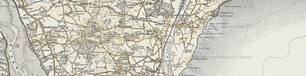 Old map of East Budleigh in 1899