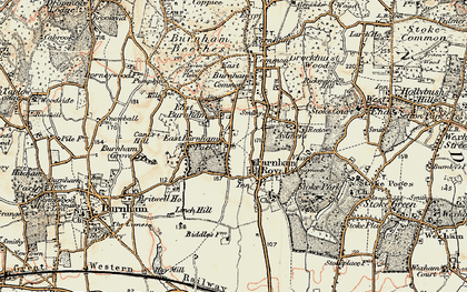 Old map of East Burnham in 1897-1909