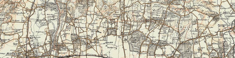 Old map of East Burnham in 1897-1909