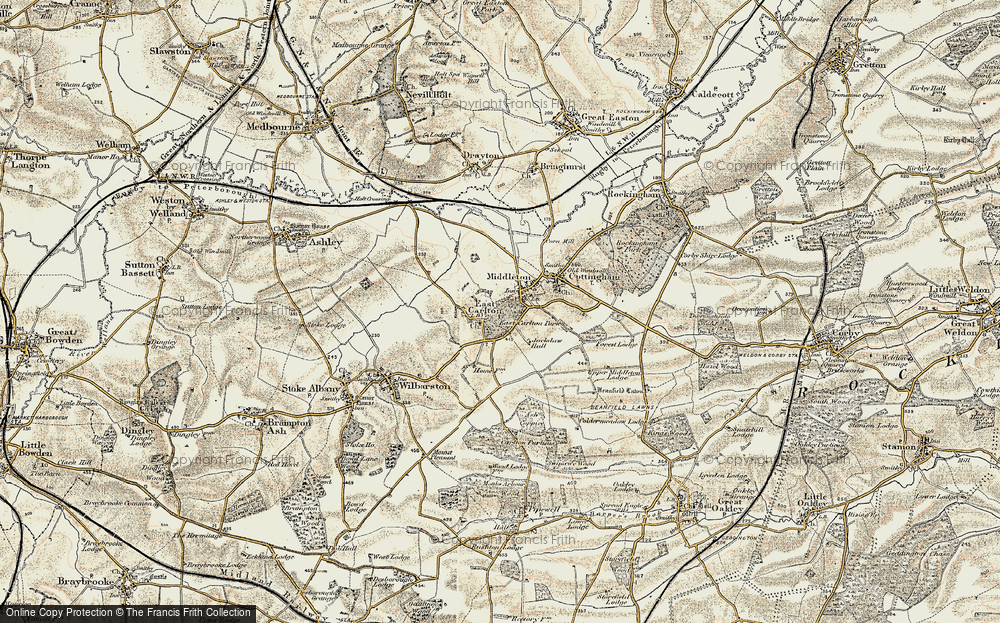 Old Map of East Carlton, 1901-1902 in 1901-1902