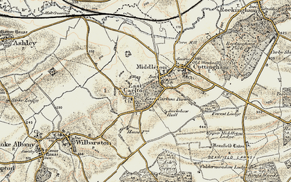 Old map of East Carlton in 1901-1902