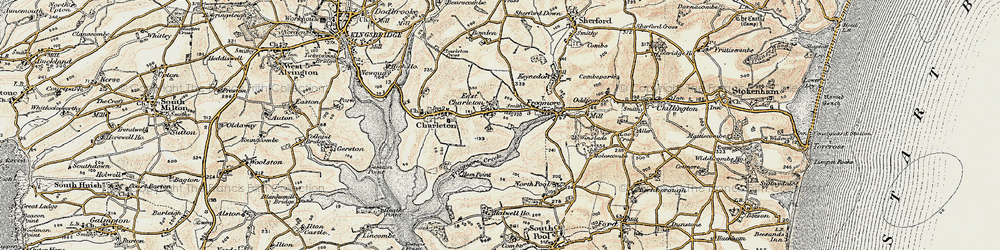 Old map of East Charleton in 1899