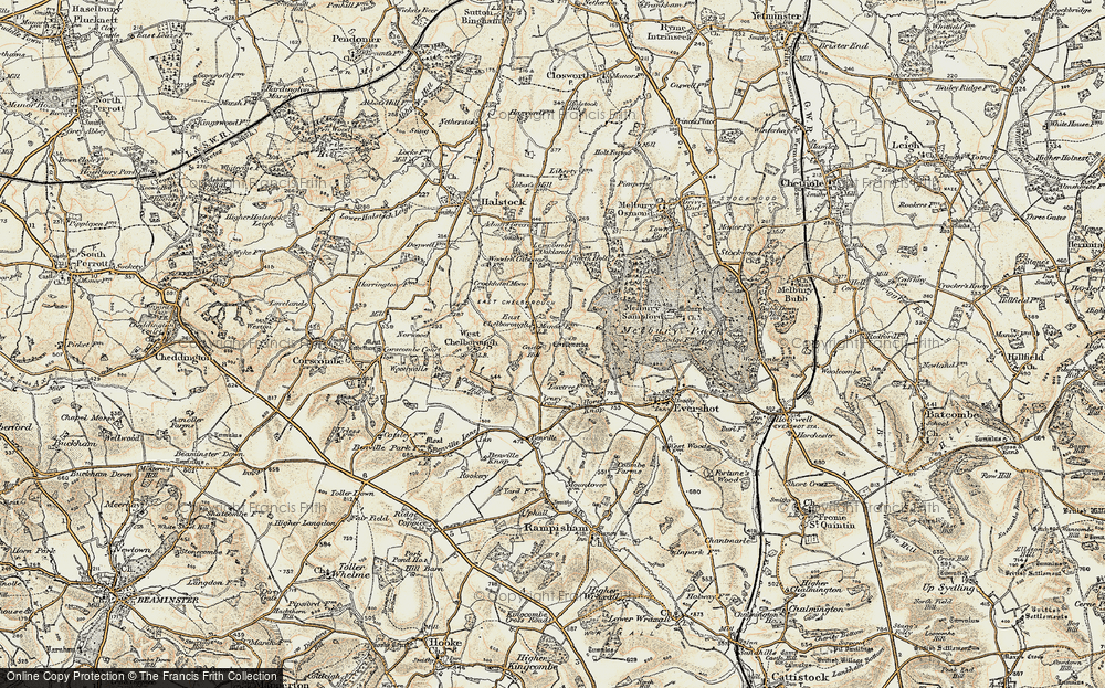 Old Map of East Chelborough, 1899 in 1899