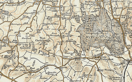 Old map of East Chelborough in 1899