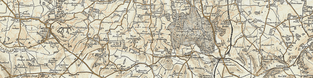 Old map of East Chelborough in 1899