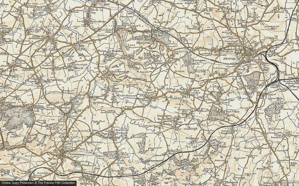 Old Map of East Chinnock, 1899 in 1899