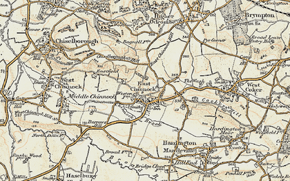 Old map of East Chinnock in 1899