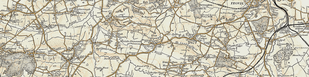 Old map of East Chinnock in 1899
