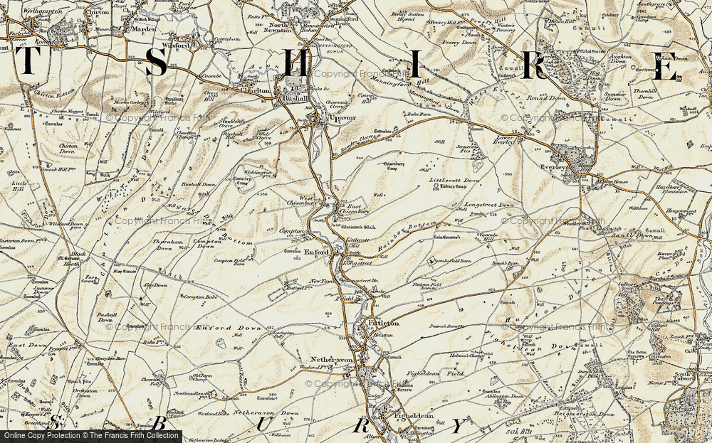 Old Map of East Chisenbury, 1897-1899 in 1897-1899