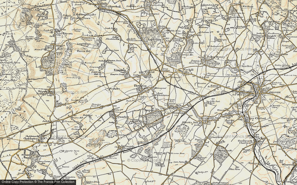 Old Map of East Cholderton, 1897-1899 in 1897-1899