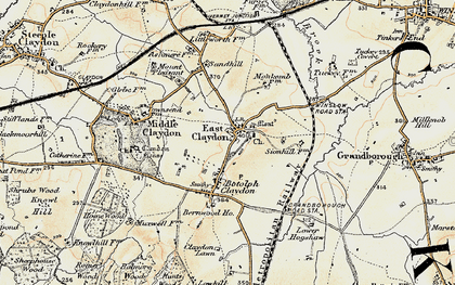 Old map of East Claydon in 1898