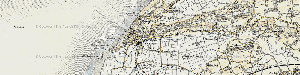 Old map of East Clevedon in 1899
