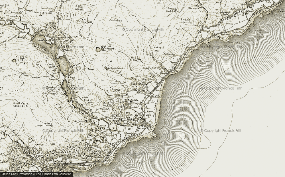 Old Map of East Clyne, 1911-1912 in 1911-1912