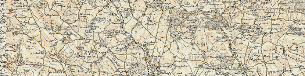 Old map of East Combe in 1898-1900