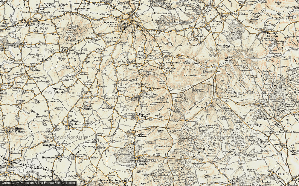Old Map of East Compton, 1897-1909 in 1897-1909