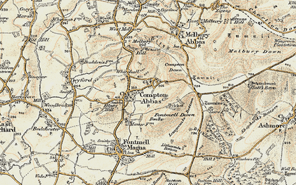Old map of East Compton in 1897-1909