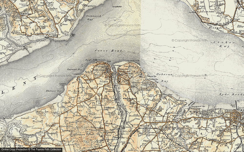 Old Map of East Cowes, 1897-1899 in 1897-1899