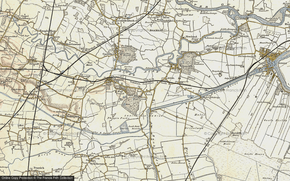 Old Map of Historic Map covering Beever's Br in 1903
