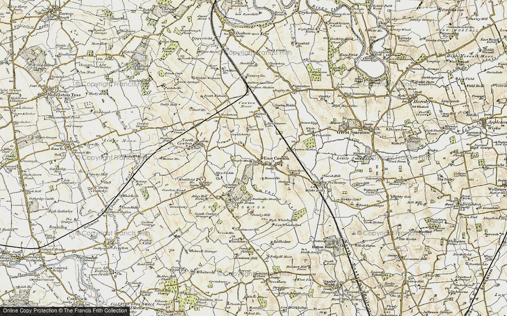 Old Map of East Cowton, 1903-1904 in 1903-1904