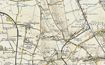 Old map of East Cramlington in 1901-1903