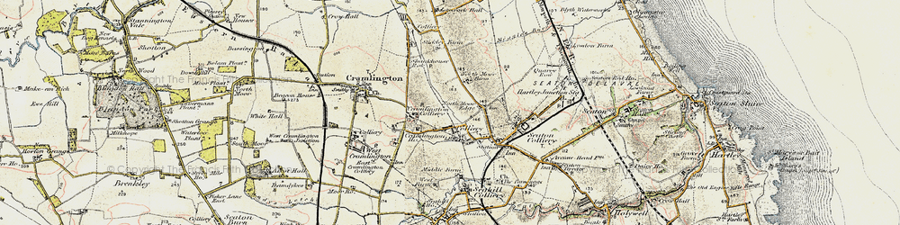 Old map of East Cramlington in 1901-1903