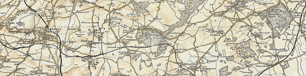 Old map of East Cranmore in 1899