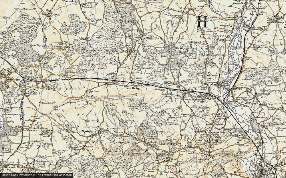 Old Map of East Dean, 1897-1898 in 1897-1898