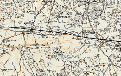 Old map of Gatmore Copse in 1897-1898