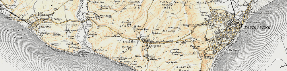 Old map of East Dean in 1898