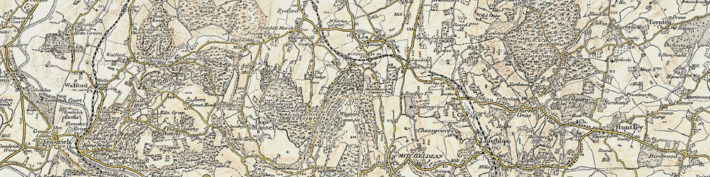Old map of East Dean in 1899-1900