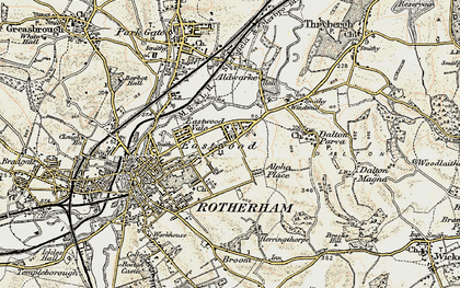 Old map of East Dene in 1903