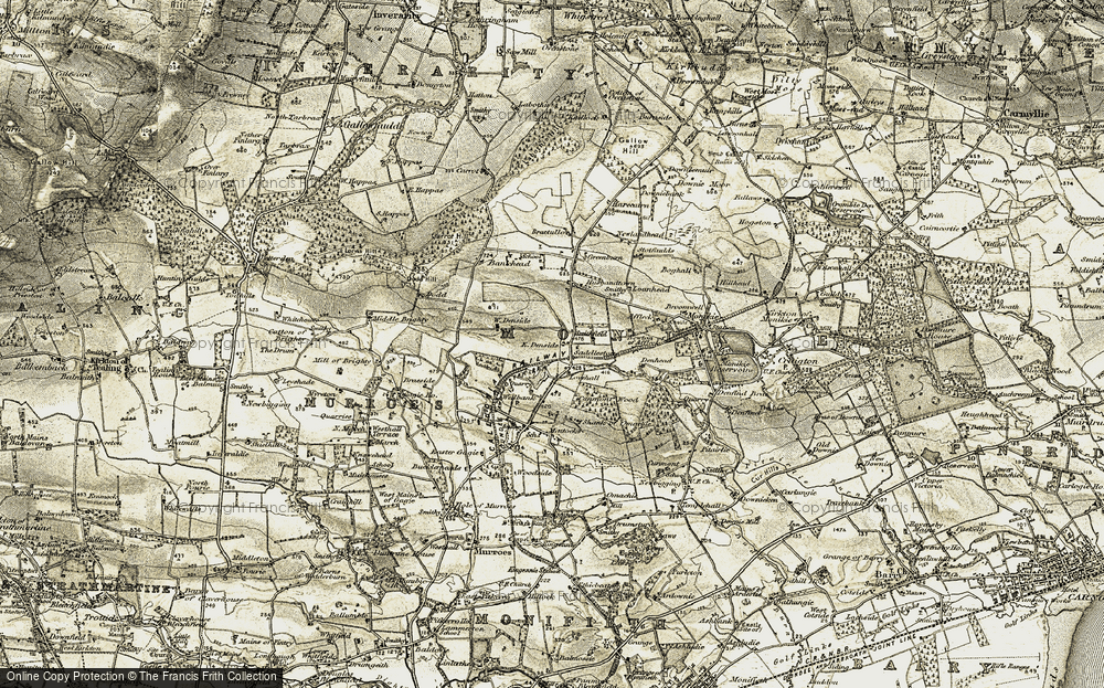 Old Map of East Denside, 1907-1908 in 1907-1908