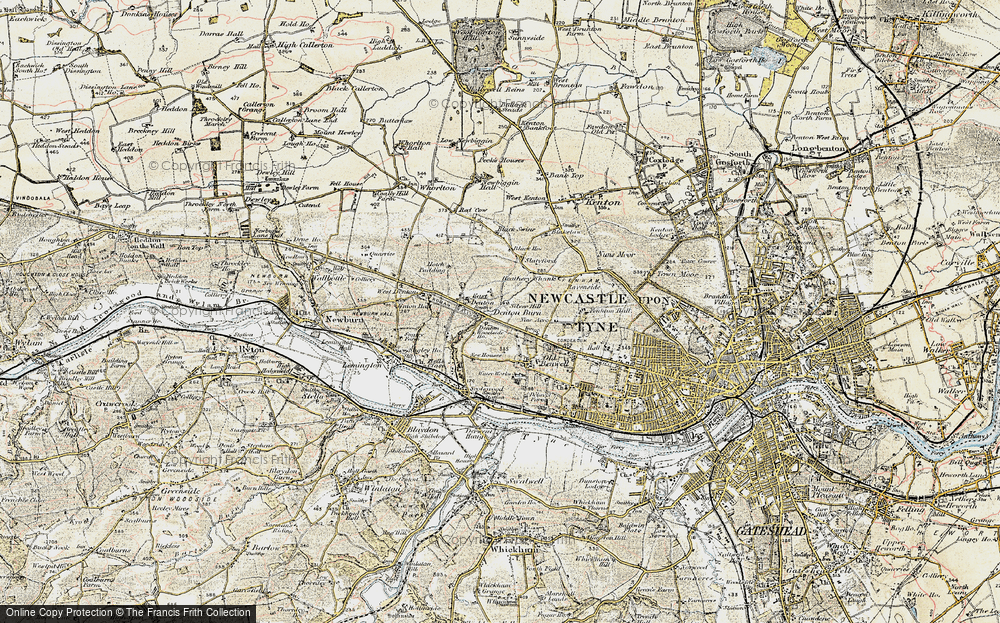 Old Map of East Denton, 1901-1904 in 1901-1904