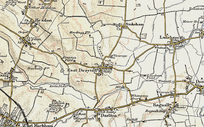 Old map of East Drayton in 1902-1903