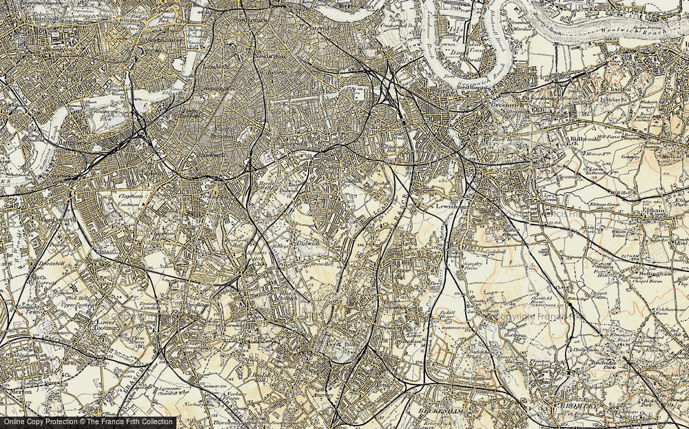 Old Map of East Dulwich, 1897-1902 in 1897-1902